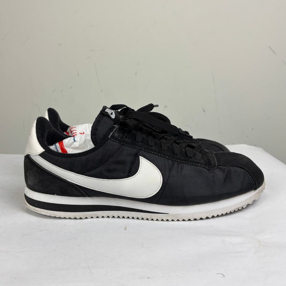 Nike Cortez Basic Nylon Black White Sneakers Shoe… - image 3